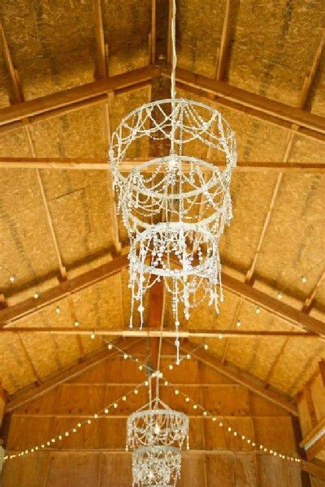 diy wedding chandeliers with hoops.